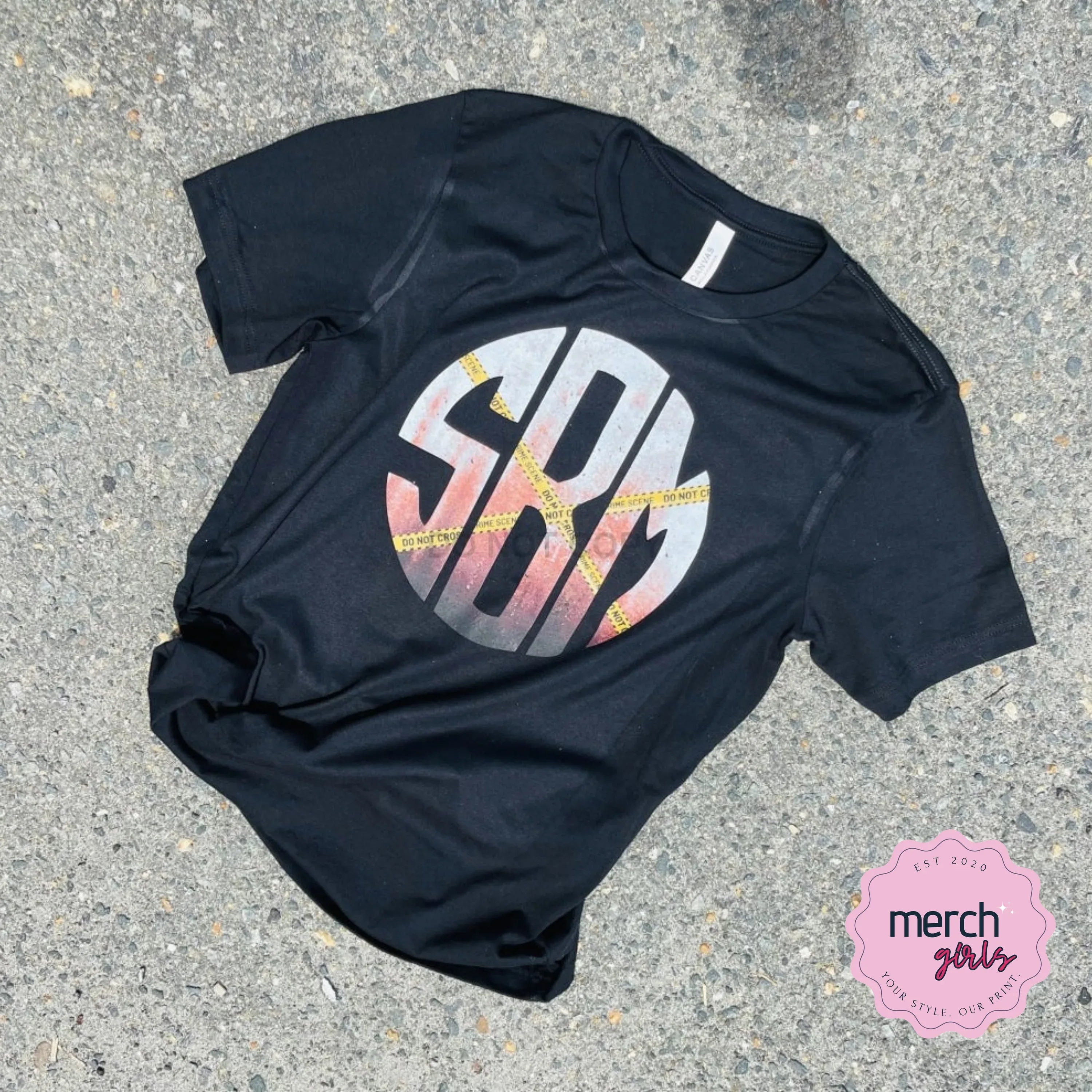 Crime Scene Monogram Graphic Tee