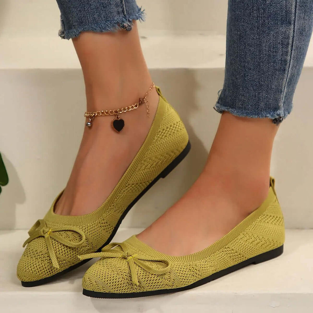 Knitted Pointed-toe Flats Shoes for Women - Ins Fashion