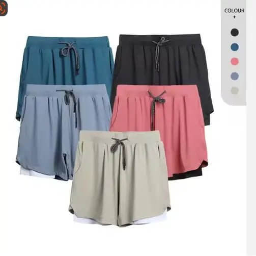 Men's Quick Dry 2-in-1 Gym Shorts with Liner