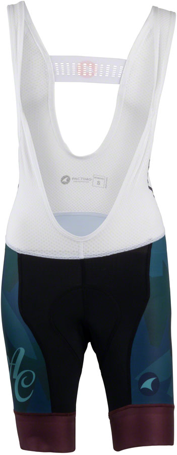 All-City Night Claw Women's Bib Short - BLK Dark Teal Spruce Green Mulberry X-Large