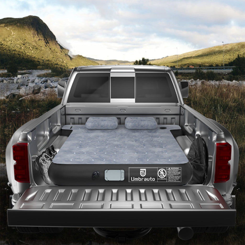 Umbrauto T Shape Truck Bed Air Mattress Inflatable 5.5-5.8ft Short Truck Air Mattress for Camping
