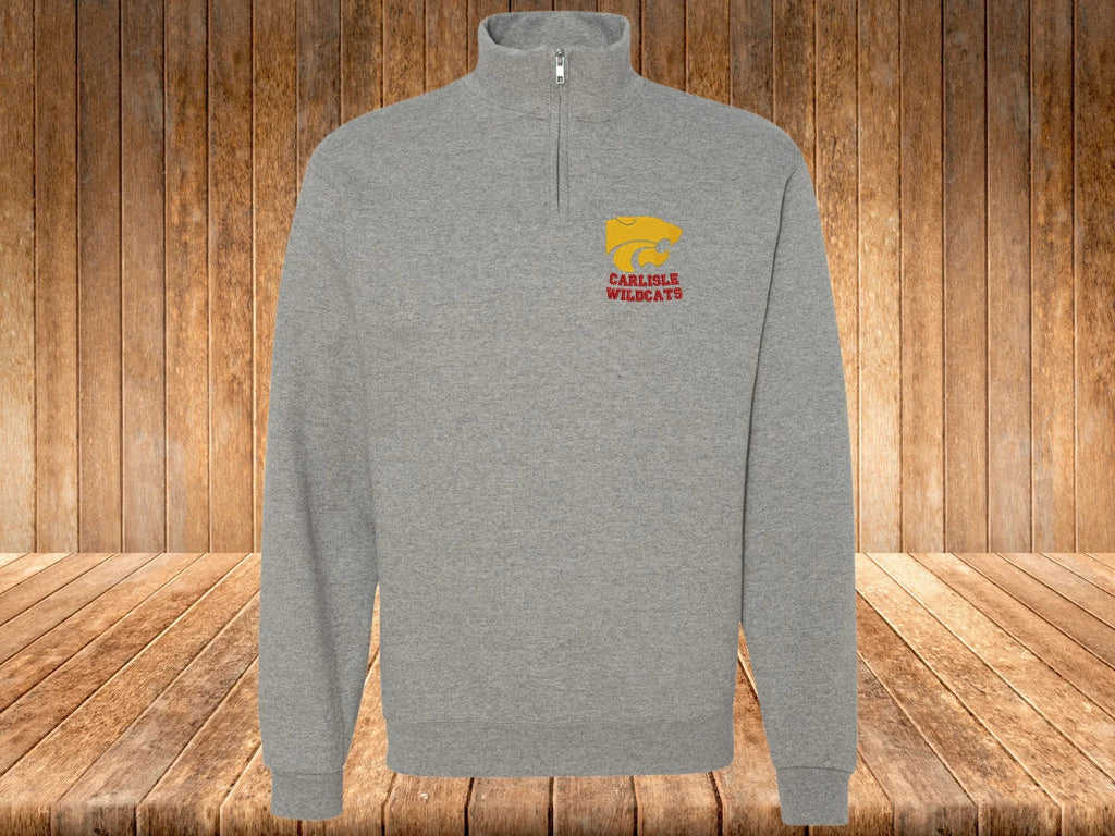 Carlisle Wildcats Embroidered Quarter Zip Fleece Sweatshirt