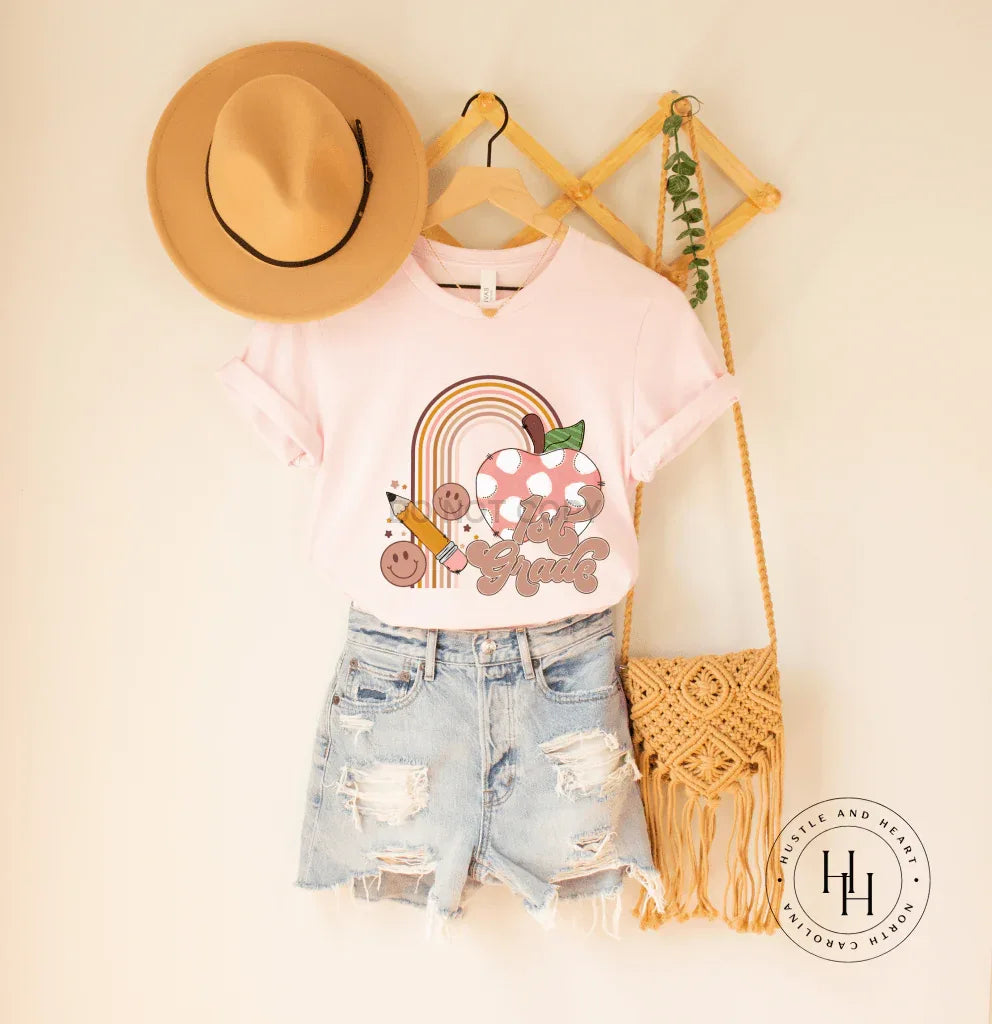 1st Grade Neutral Rainbow Graphic Tee