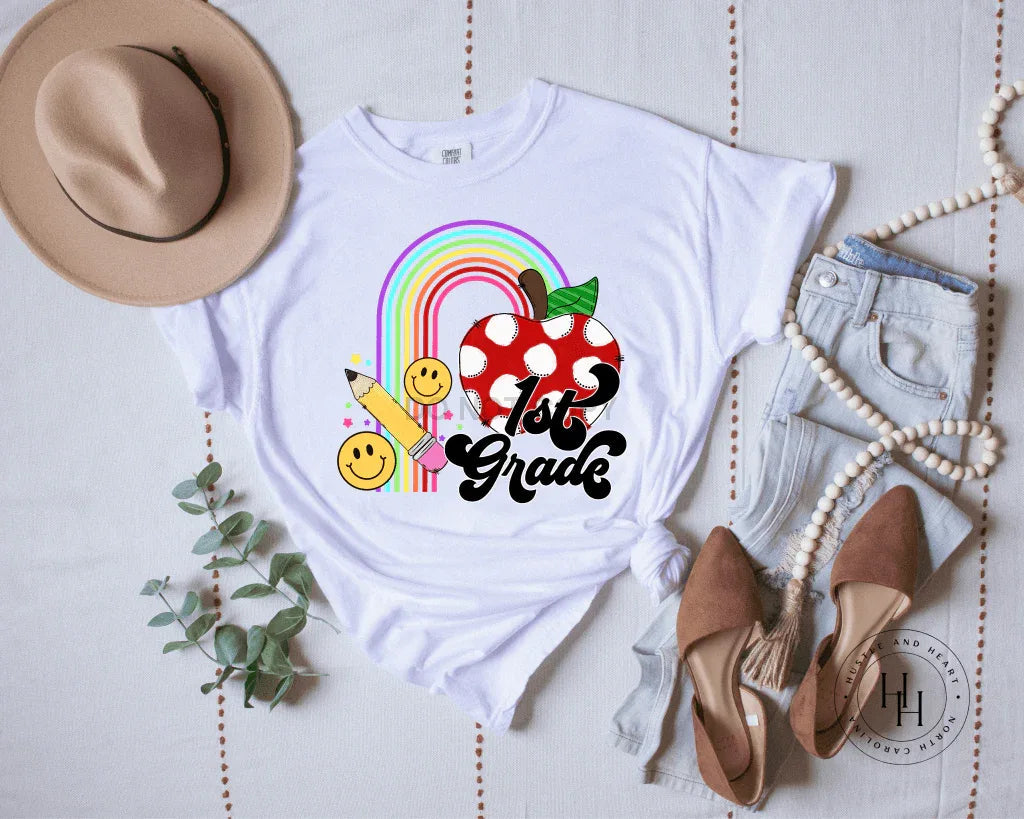 1st Grade Rainbow Graphic Tee