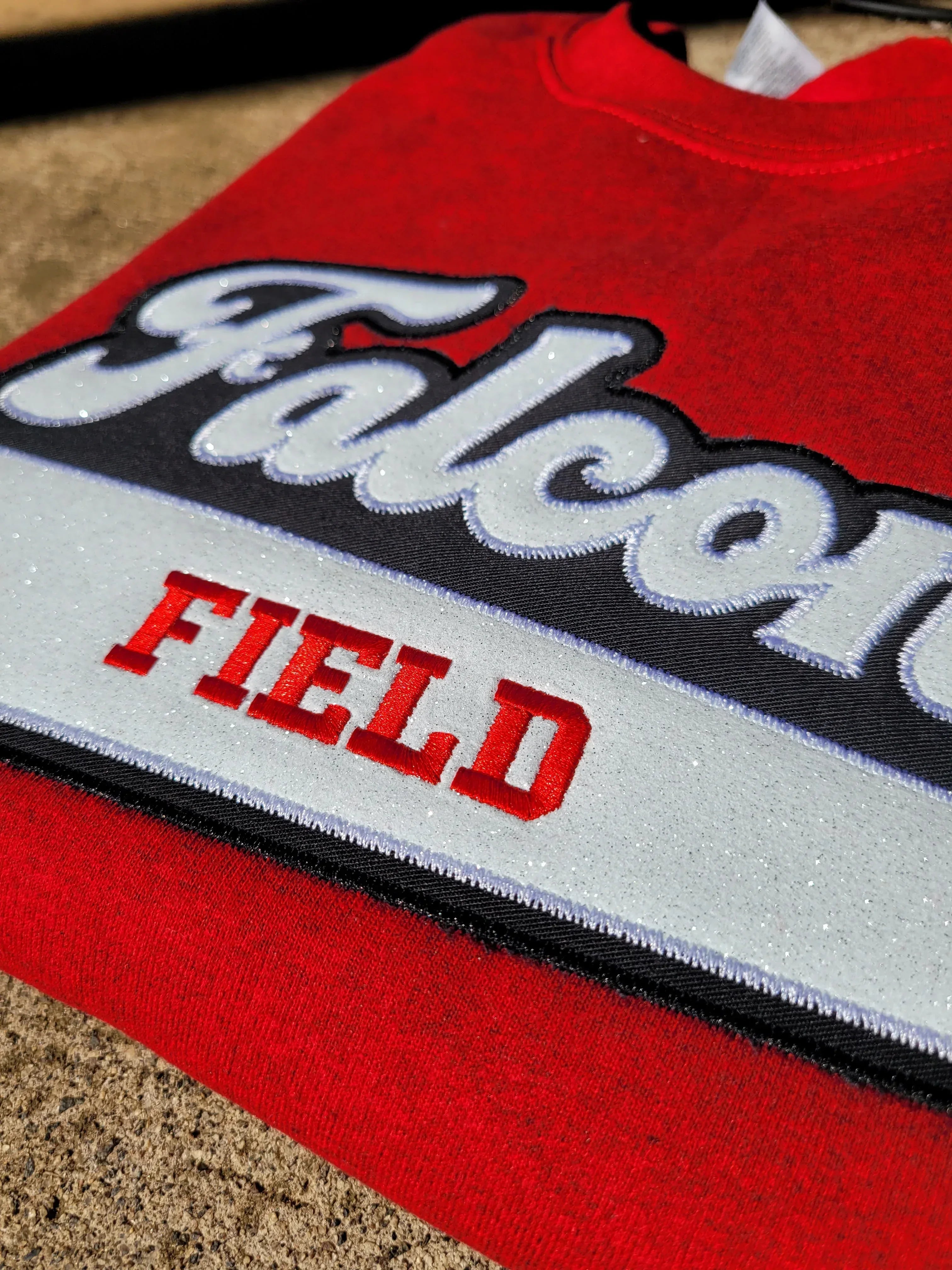 Fasty Baseball Varsity Style Twill and Glitter Applique T-shirt/Sweatshirt