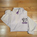 Panthers Purple Embroidered Quarter Zip Fleece Sweatshirt