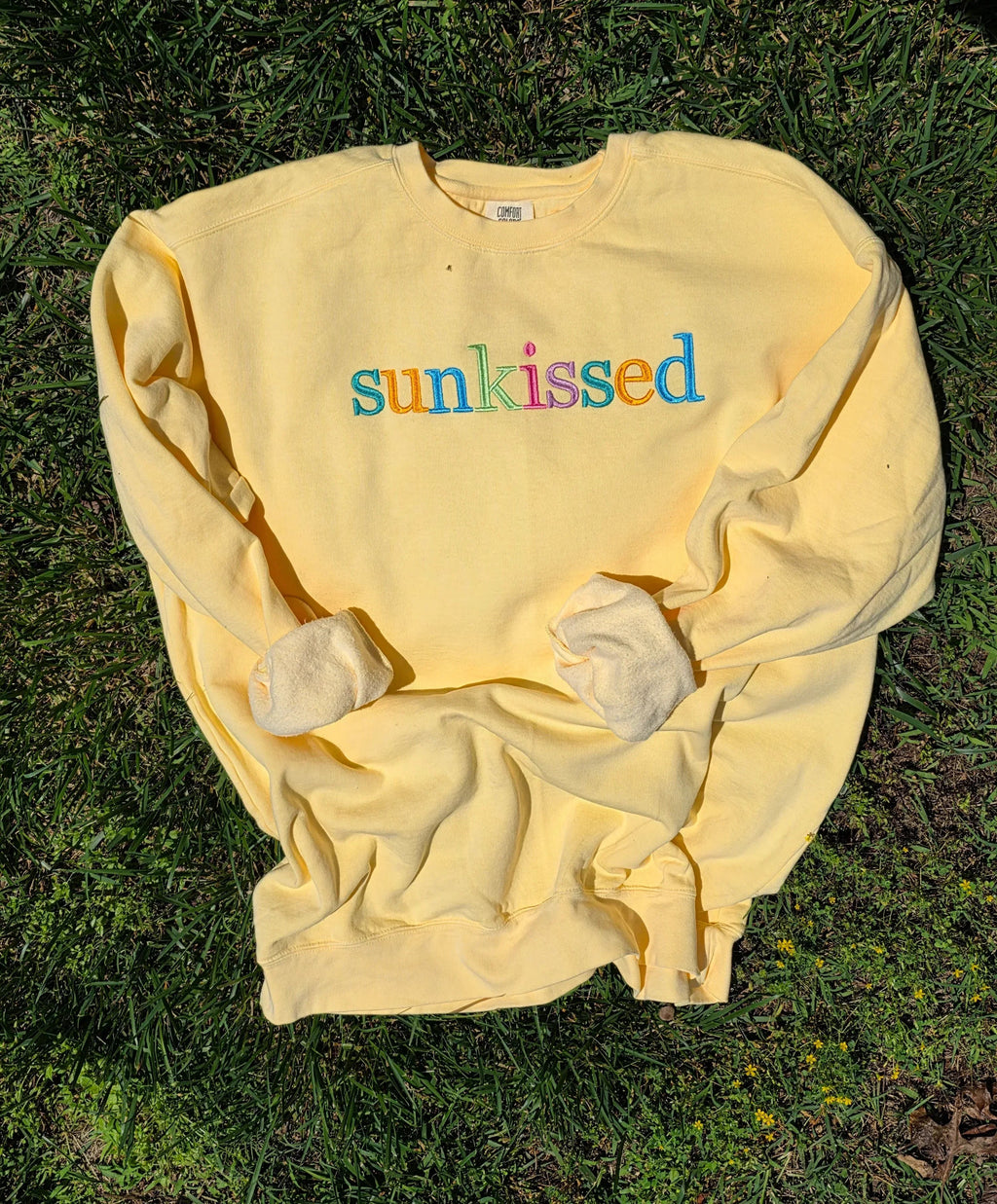 Vintage Summer Georgia Bold Serif Custom Phrase Embroidered Shirt