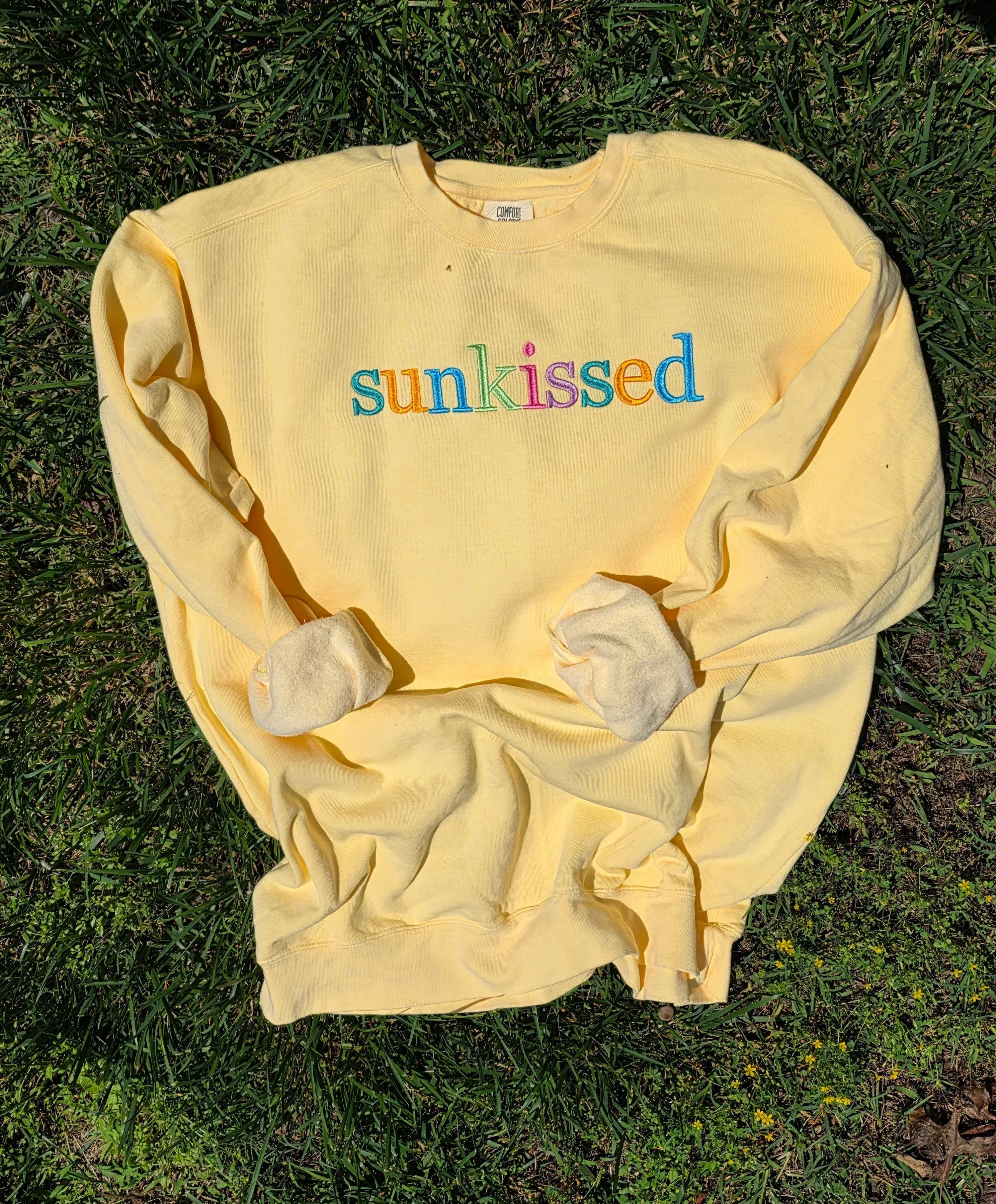 Vintage Summer Georgia Bold Serif Custom Phrase Embroidered Shirt