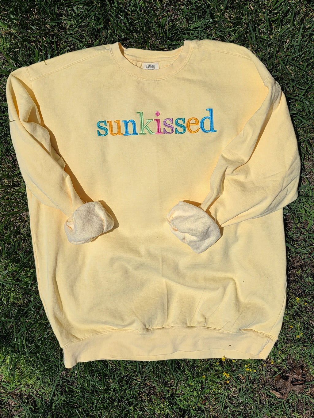 Vintage Summer Georgia Bold Serif Custom Phrase Embroidered Shirt