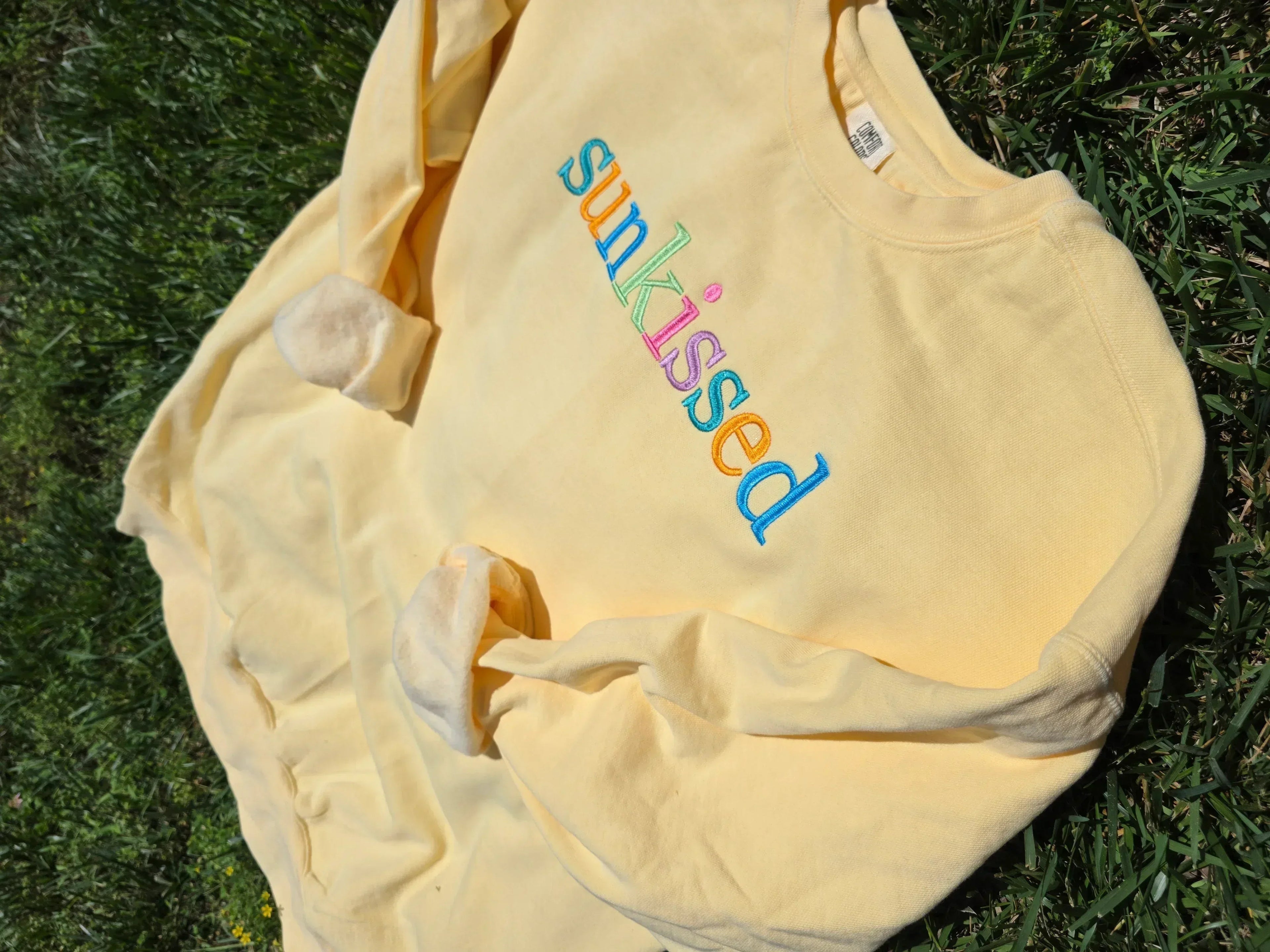 Vintage Summer Georgia Bold Serif Custom Phrase Embroidered Shirt