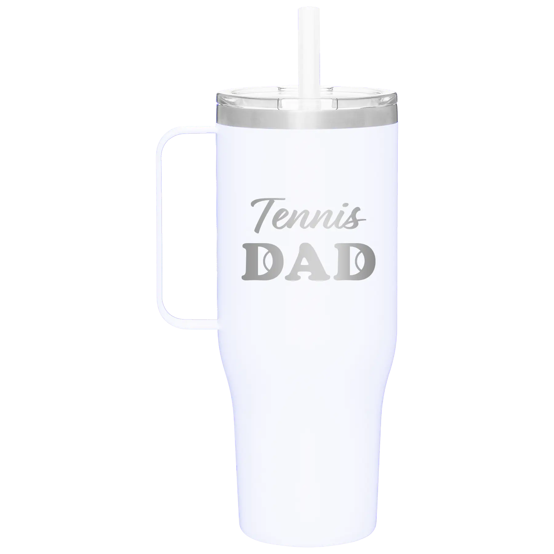 Tennis Dad2 40 oz Tumbler Mug | White