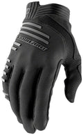 100% R-Core Gloves - Black Full Finger Men's Medium