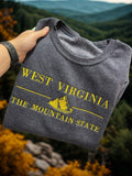 West Virginia The Mountain State Embroidered Shirt