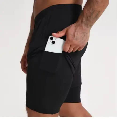 Men's Quick Dry 2-in-1 Gym Shorts with Liner