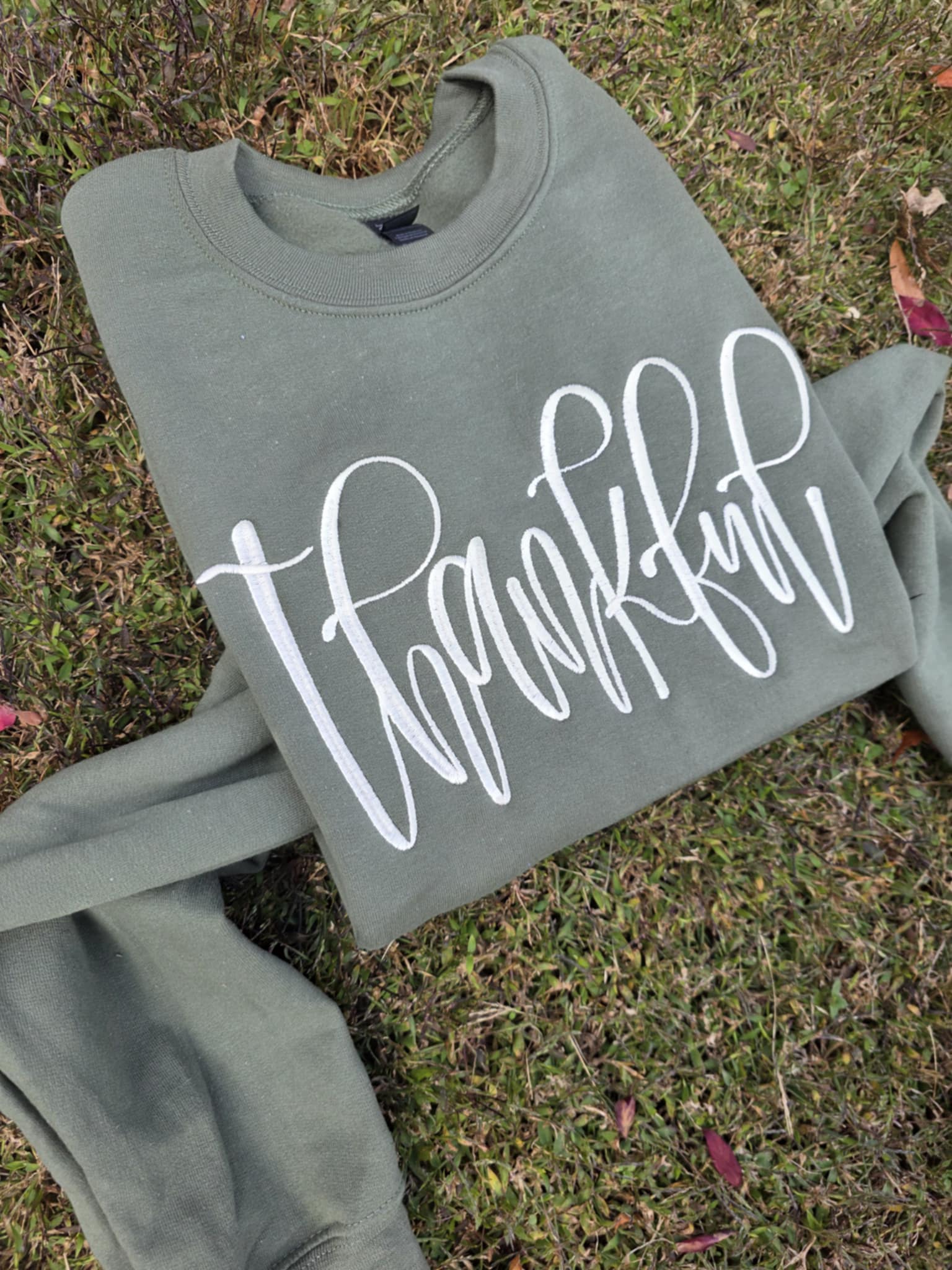 Thankful Embroidered Sweatshirt