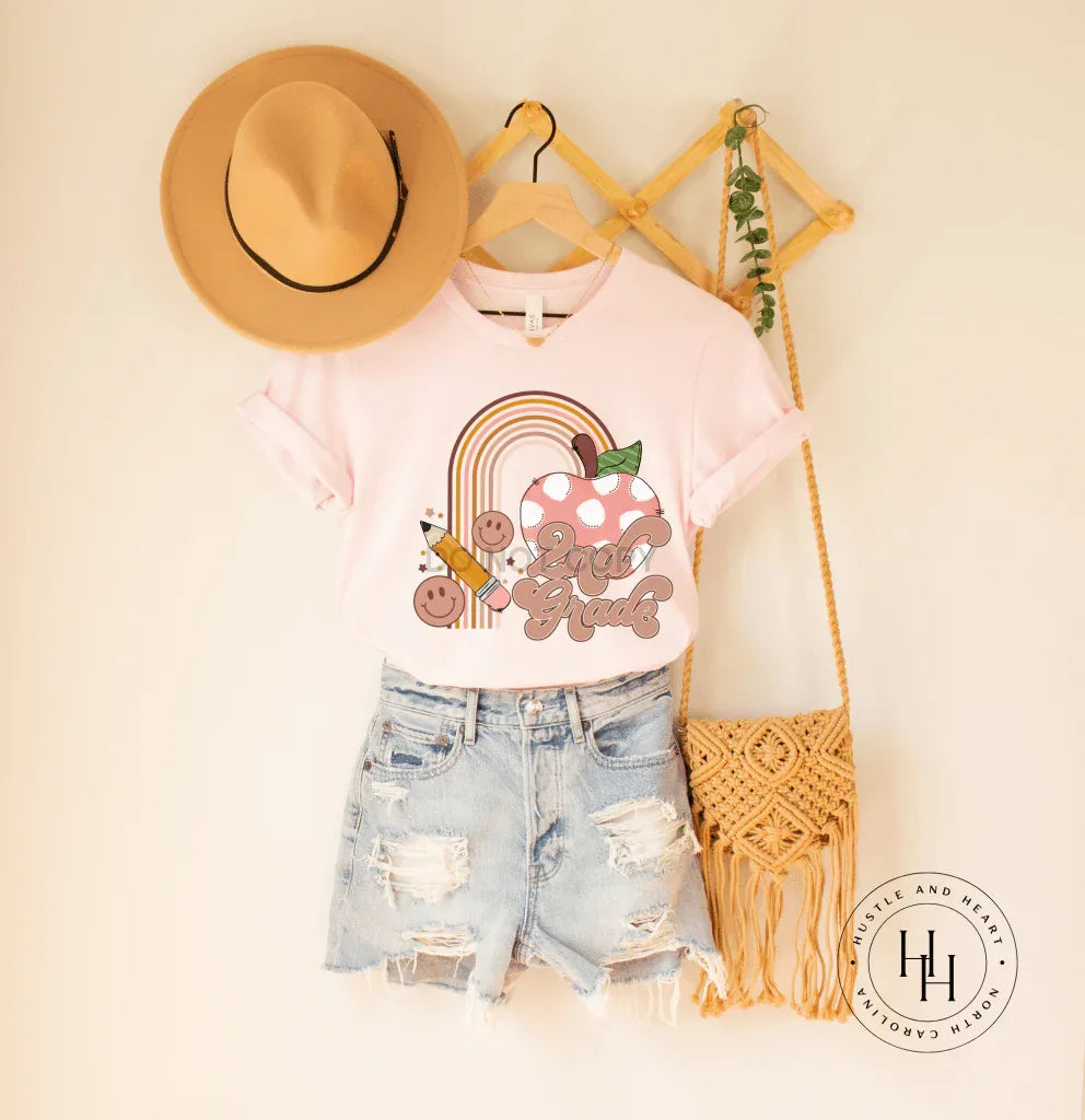 2nd Grade Neutral Rainbow Graphic Tee