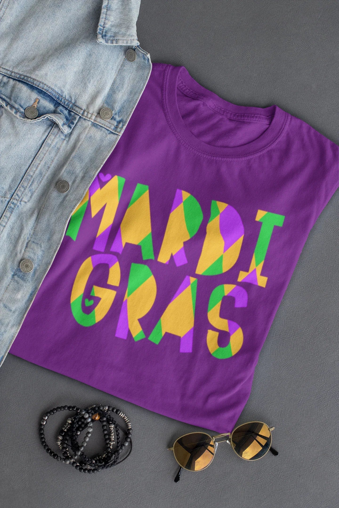 Mardi Gras Diamonds Graphic Tee
