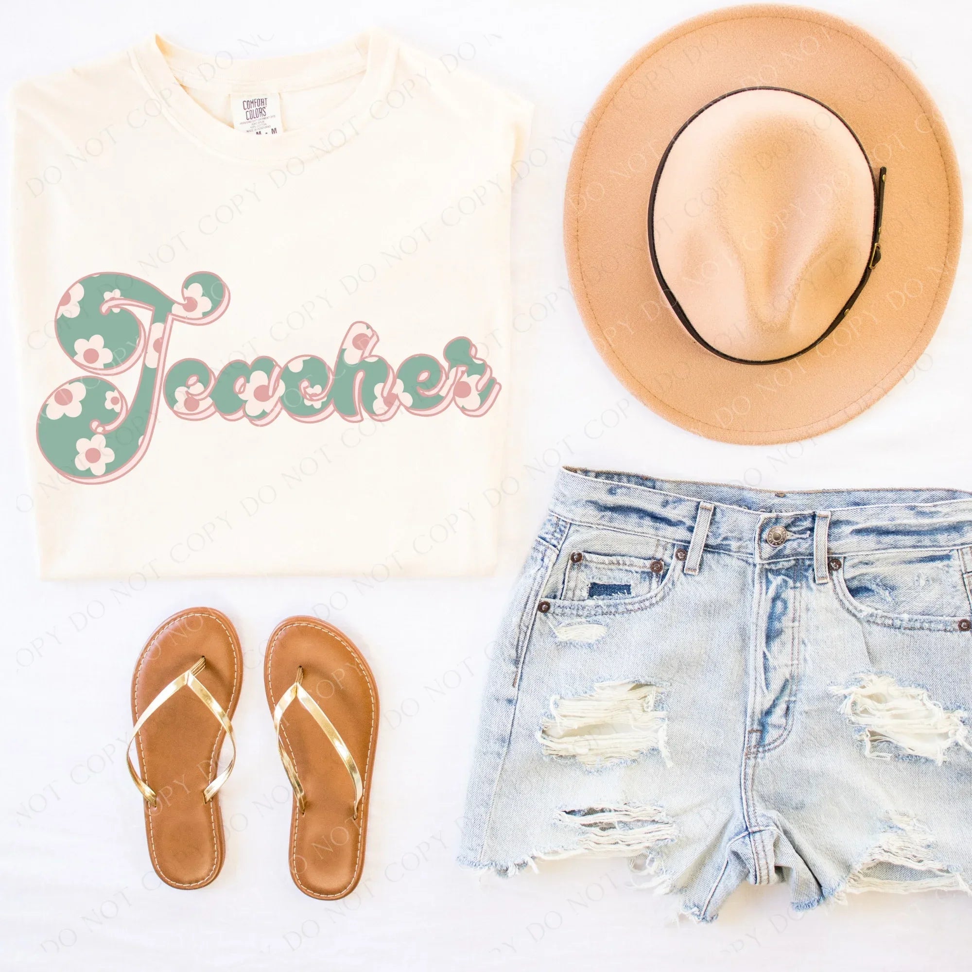 Teacher Floral Retro Graphic Tee