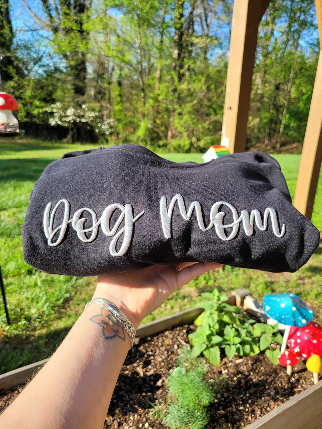 Custom Text 3D Puff Embroidered Comfort Color Short Sleeve or Gildan Sweatshirt
