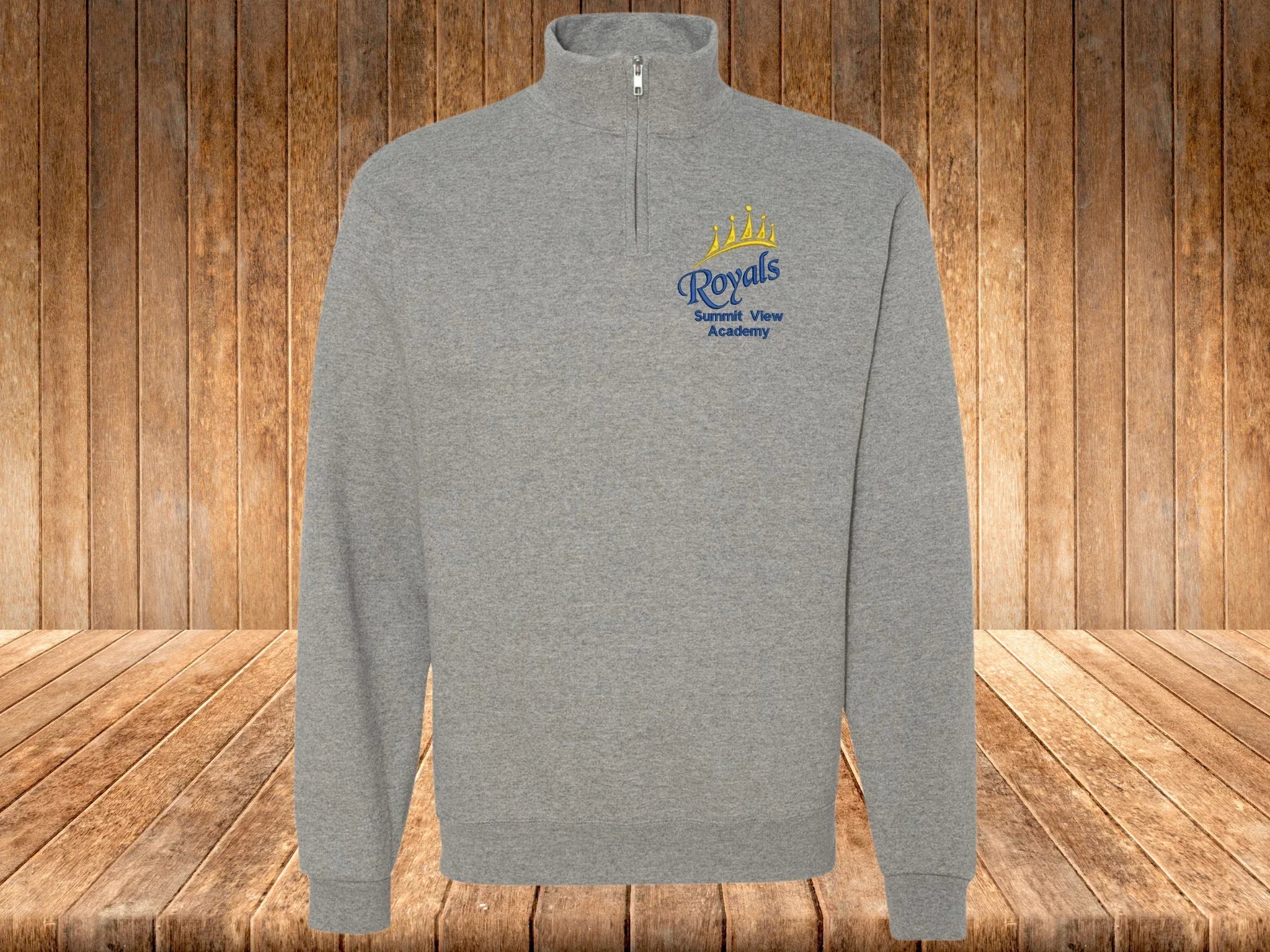Summit View Academy Embroidered Quarter Zip Fleece Sweatshirt