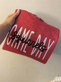 Custom Mascot Tall Text Two Color Embroidered Shirt