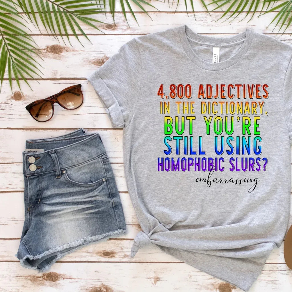 4800 Adjectives in the Dictionary Pride Graphic Tee