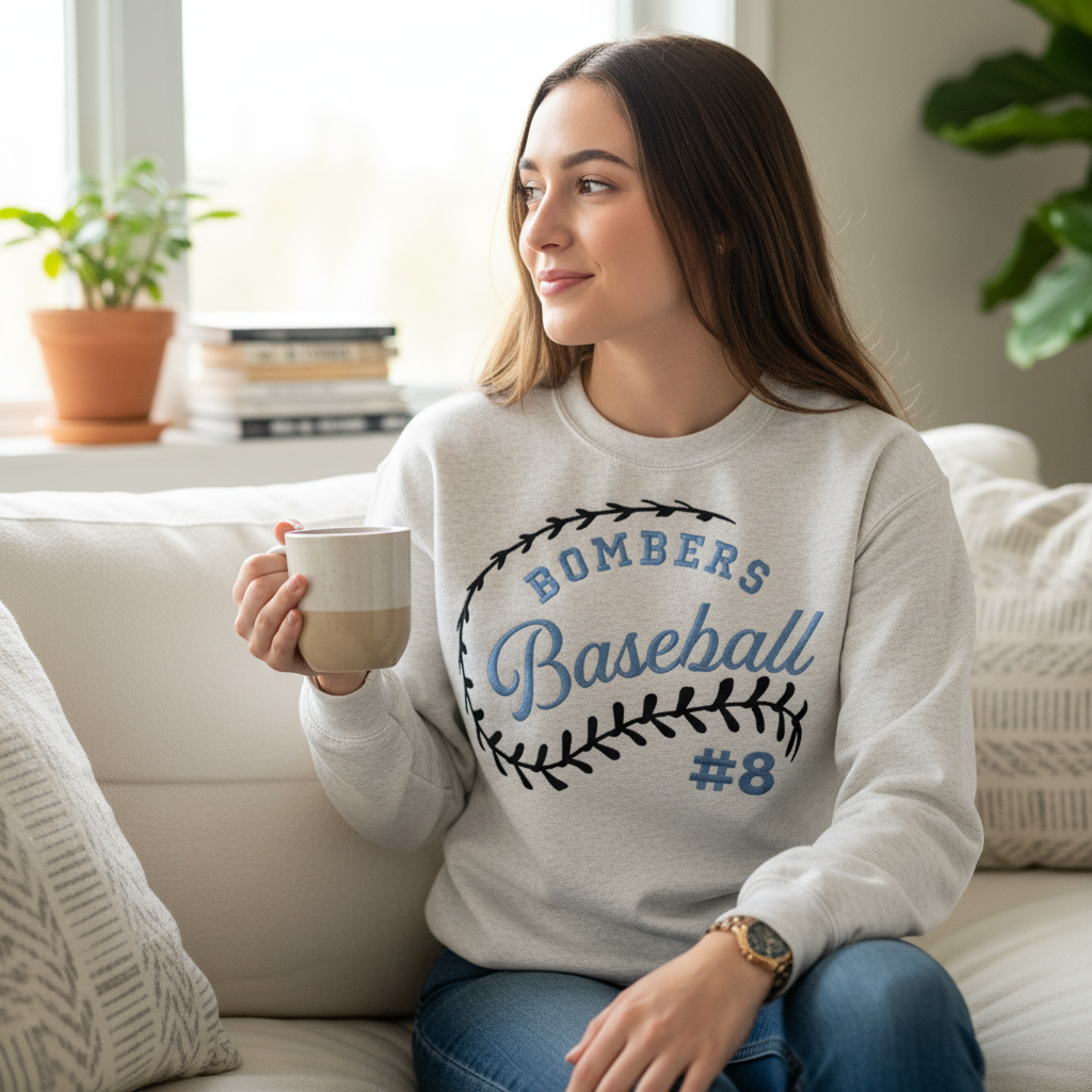 Custom Embroidered Softball/Baseball Shirt | Fully Personalized