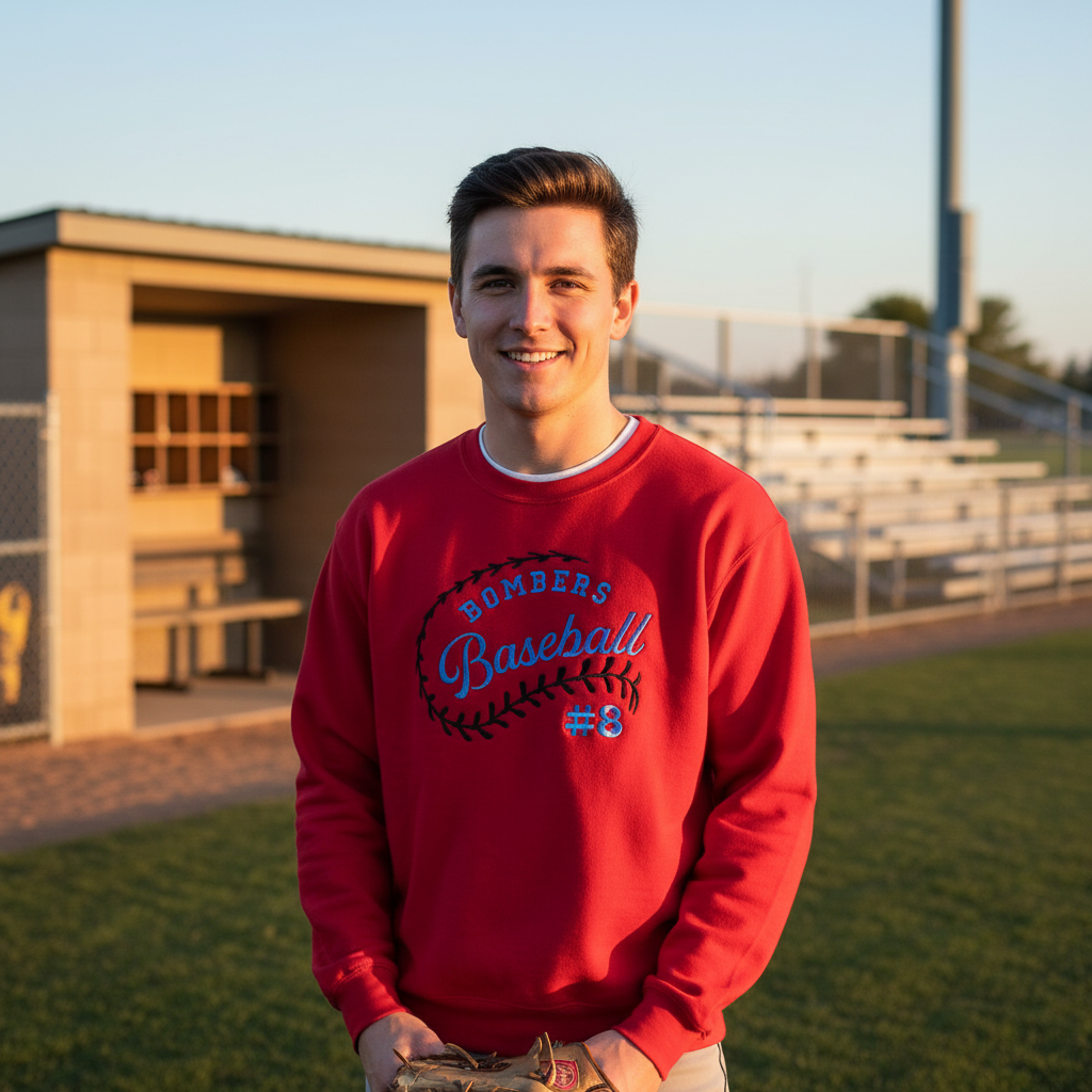 Custom Embroidered Softball/Baseball Shirt | Fully Personalized