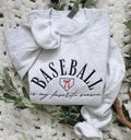 Baseball Is My Favorite Season Embroidered Sweatshirt