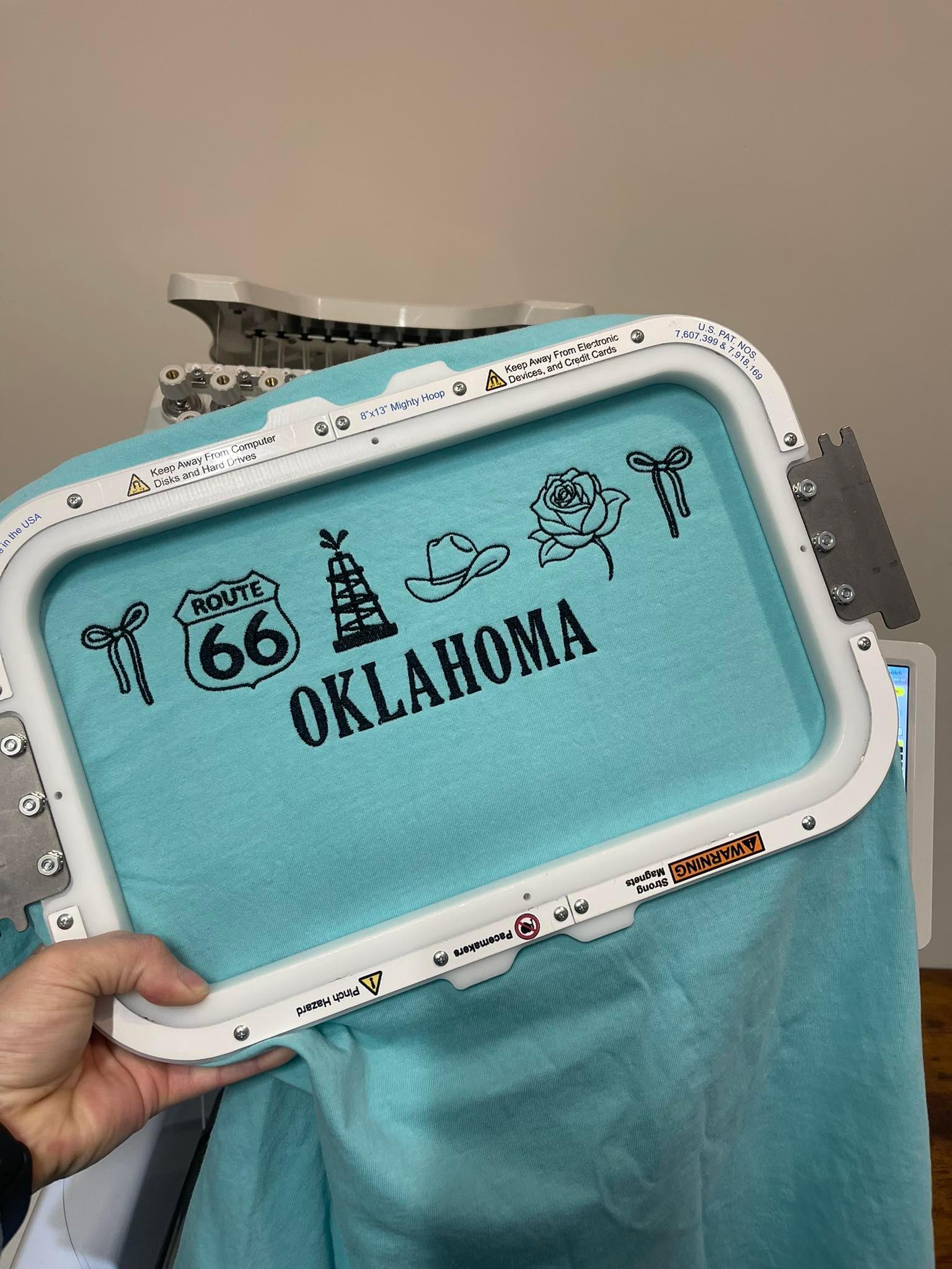 Oklahoma Icons Embroidered Shirt | QUICK SHIP
