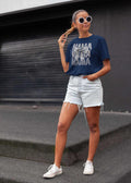 Mama Grey Camo Bow Preppy Graphic Tee