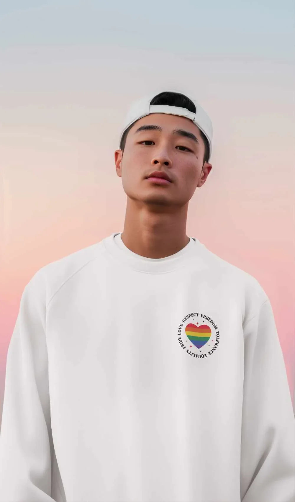 Love Respect Freedom Tolerance Equality Pride Rainbow Heart Graphic Tee