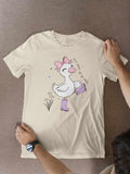 Silly Goose on the Loose with Bow Preppy Graphic Tee