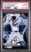 Graded 2024 Topps Bowmans Best Jac Caglianone #TP6 Top Prospects Wave Rookie RC Baseball Card PSA 10 Gem Mint
