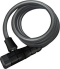 ABUS Primo 5510 Keyed Coiled Cable Lock: 180cmx10mm With Mount Black