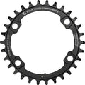 Wolf Tooth 96 BCD Chainring - 30t 96 Asymmetric BCD 4-Bolt Drop-Stop A For Shimano XT M8000 SLX M7000 Cranks BLK