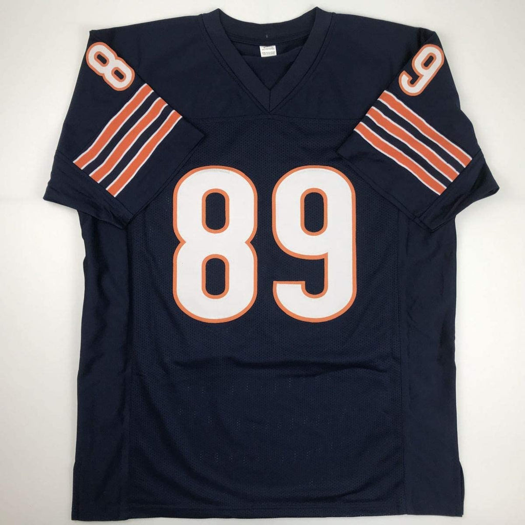 Autographed/Signed Mike Ditka Chicago Blue Football Jersey JSA COA