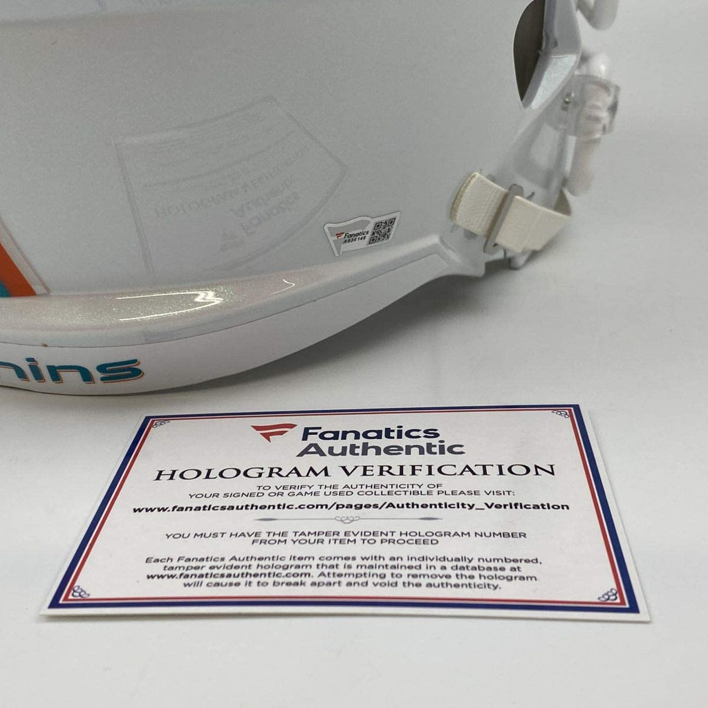 Autographed/Signed Tua Tagovailoa Miami Dolphins Full Size FS F/S Replica Football Helmet Fanatics COA