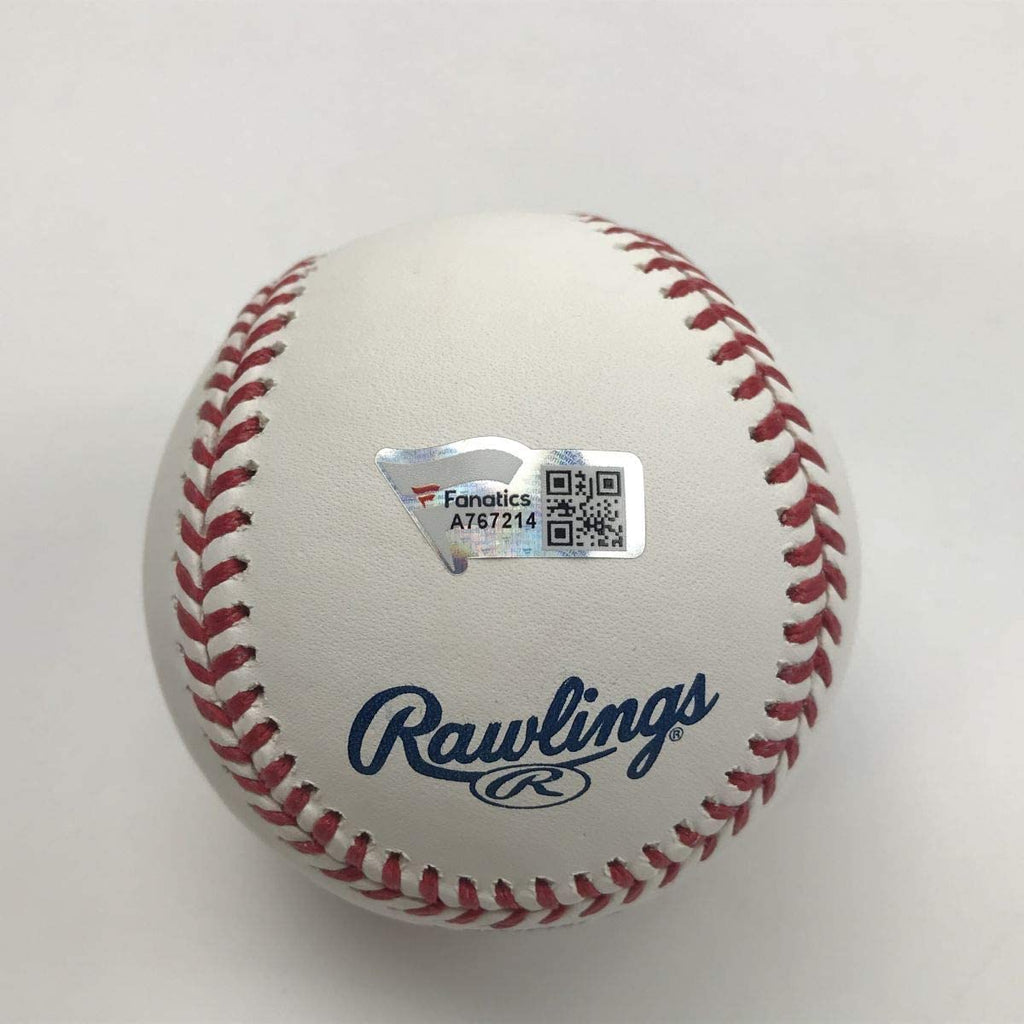 Autographed/Signed Juan Soto Rawlings Official Major League Baseball ROML Fanatics & MLB COA