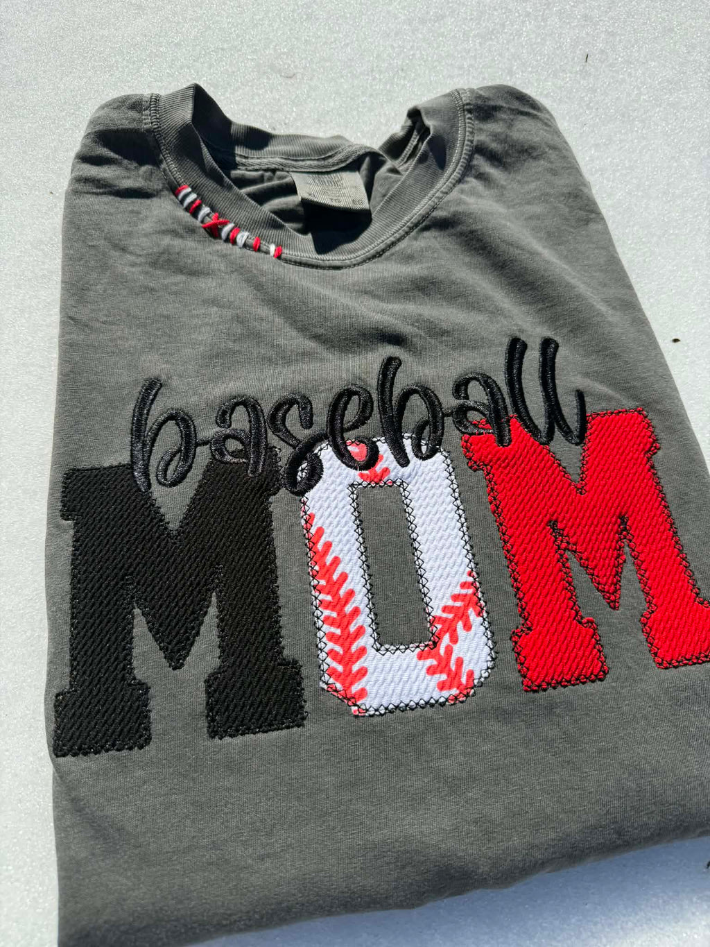 Baseball or Softball Custom Colors Applique Embroidered Shirt