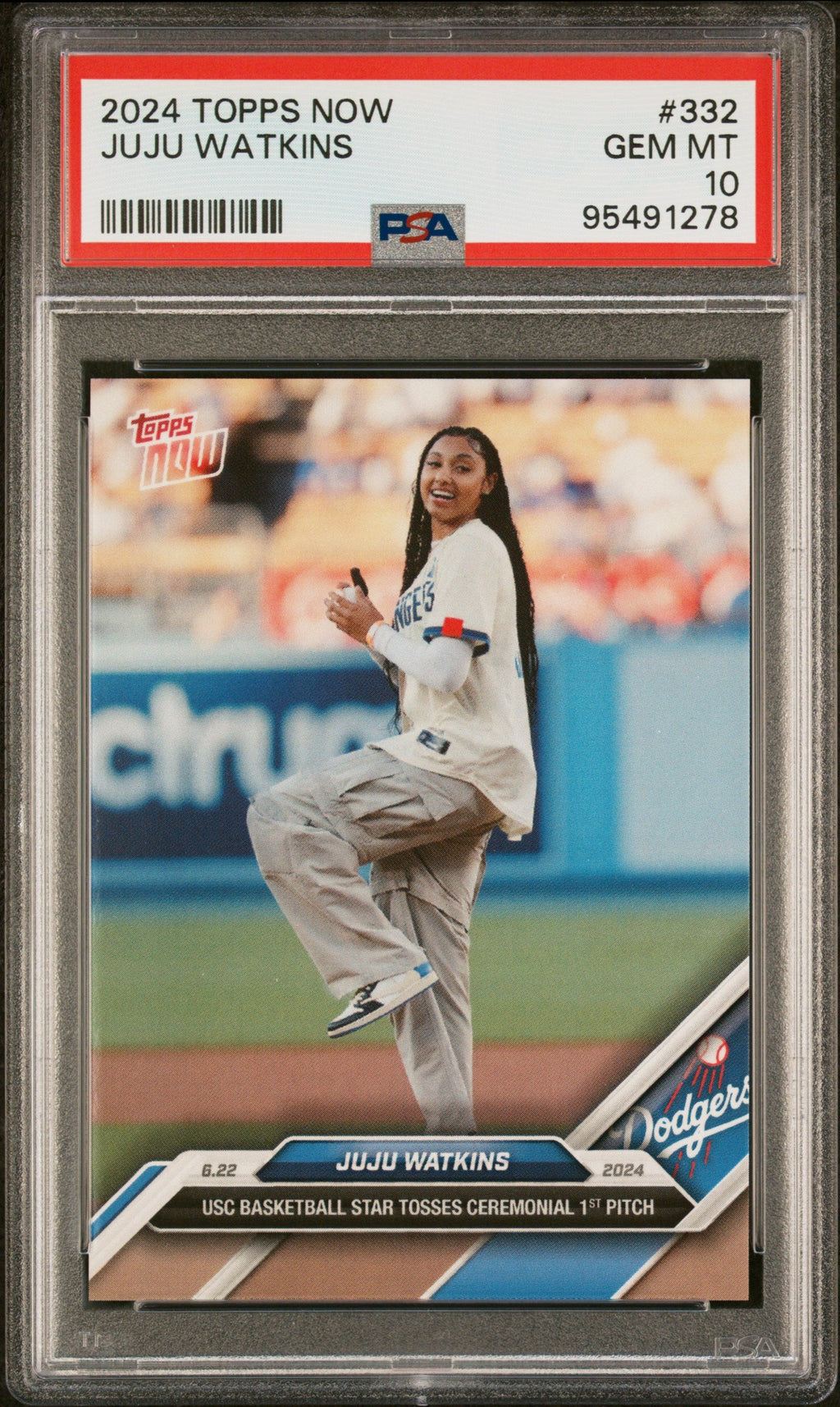 Graded 2024 Topps Now JuJu Watkins #332 Rookie RC Basketball Card PSA 10 Gem Mint