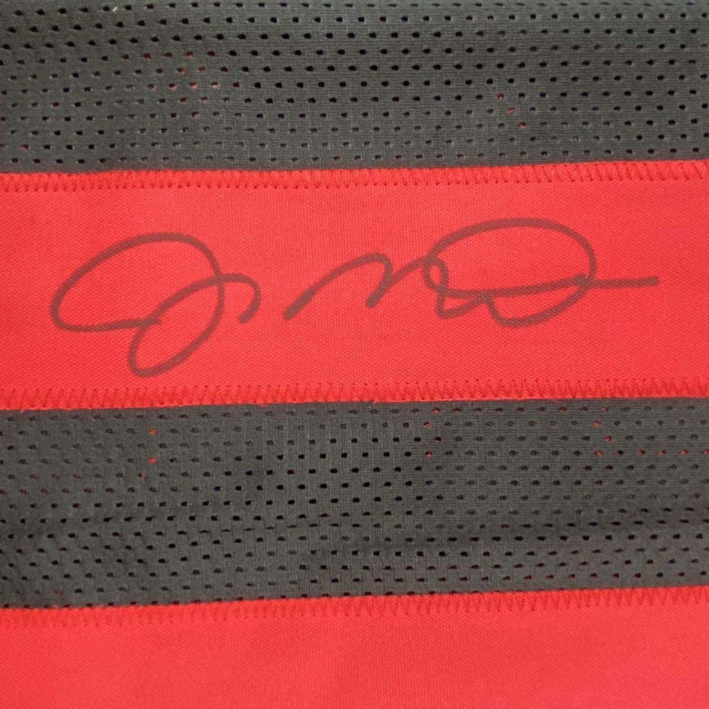 Autographed/Signed Joe Montana San Francisco Black Football Jersey JSA COA
