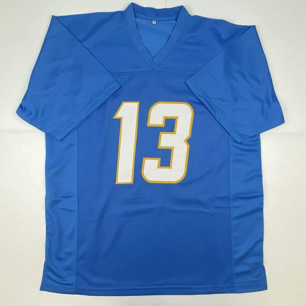 Autographed/Signed Keenan Allen Los Angeles LA 2020 Powder Blue Football Jersey JSA COA