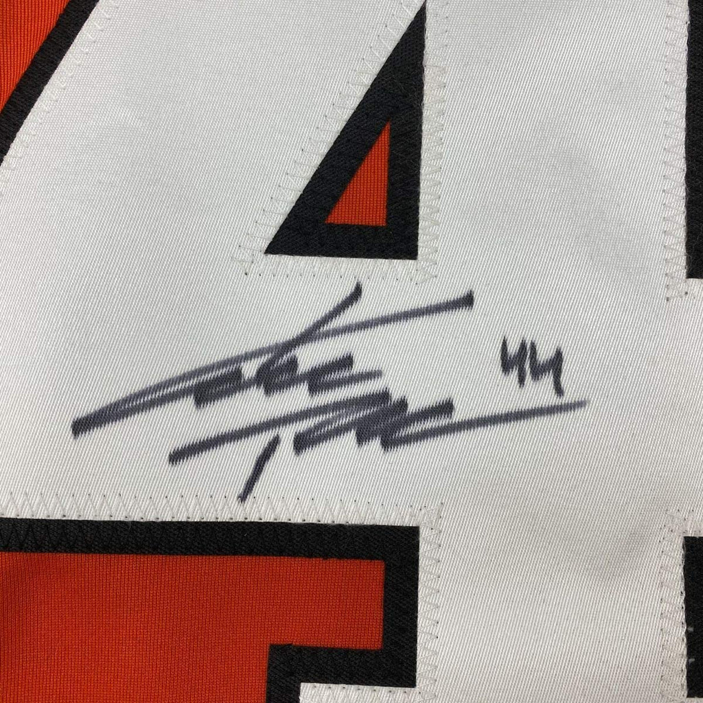 Framed Autographed/Signed Kimmo Timonen 35x39 Philadelphia Orange Hockey Jersey JSA COA