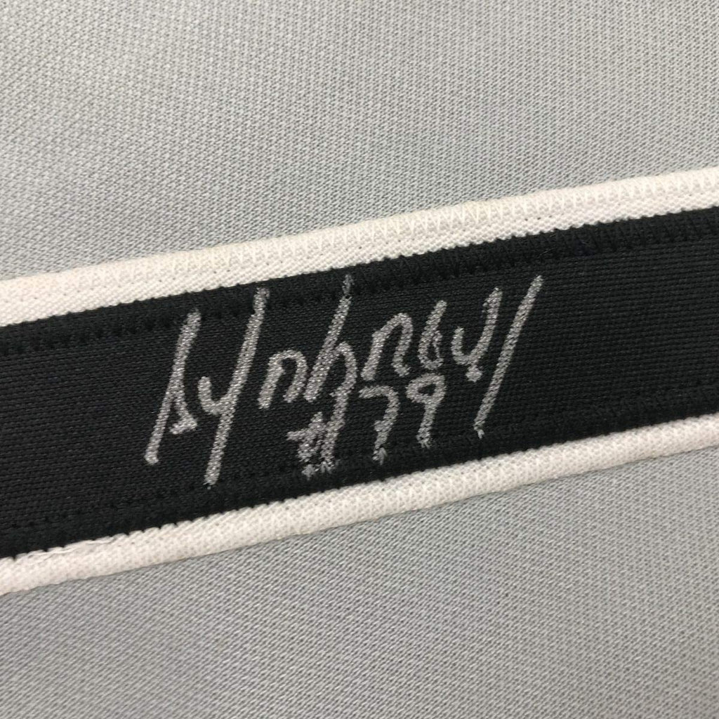 Autographed/Signed Jose Abreu Chicago Sox Grey Baseball Jersey PSA/DNA COA