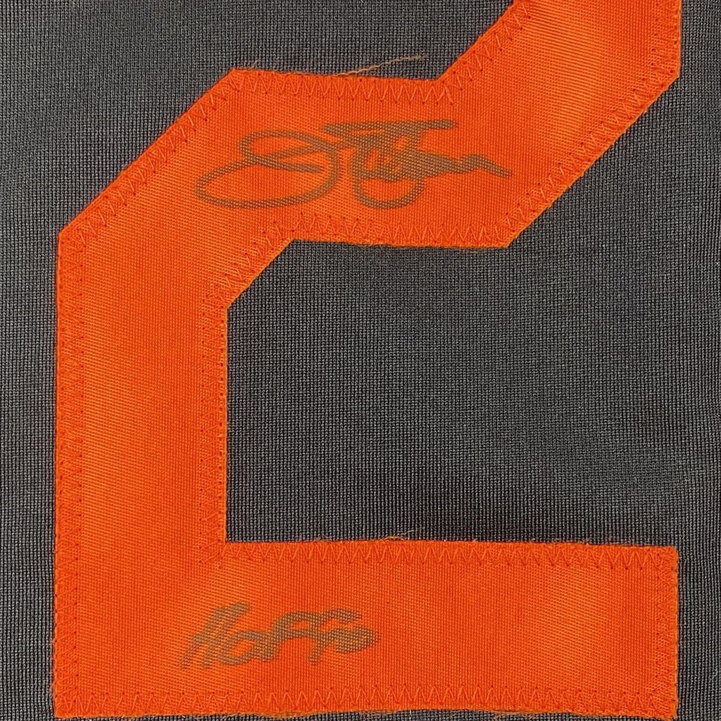 Autographed/Signed Jim Palmer HOF 1990 Baltimore Black Baseball Jersey JSA COA