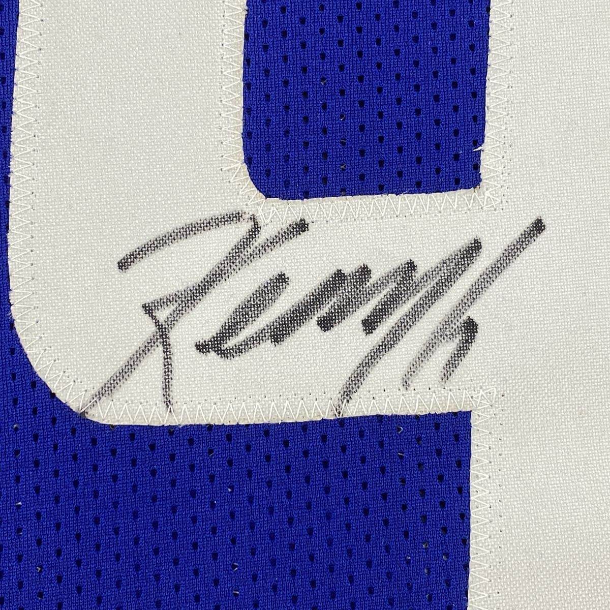 Autographed/Signed Kenny Golladay New York Blue Football Jersey JSA COA