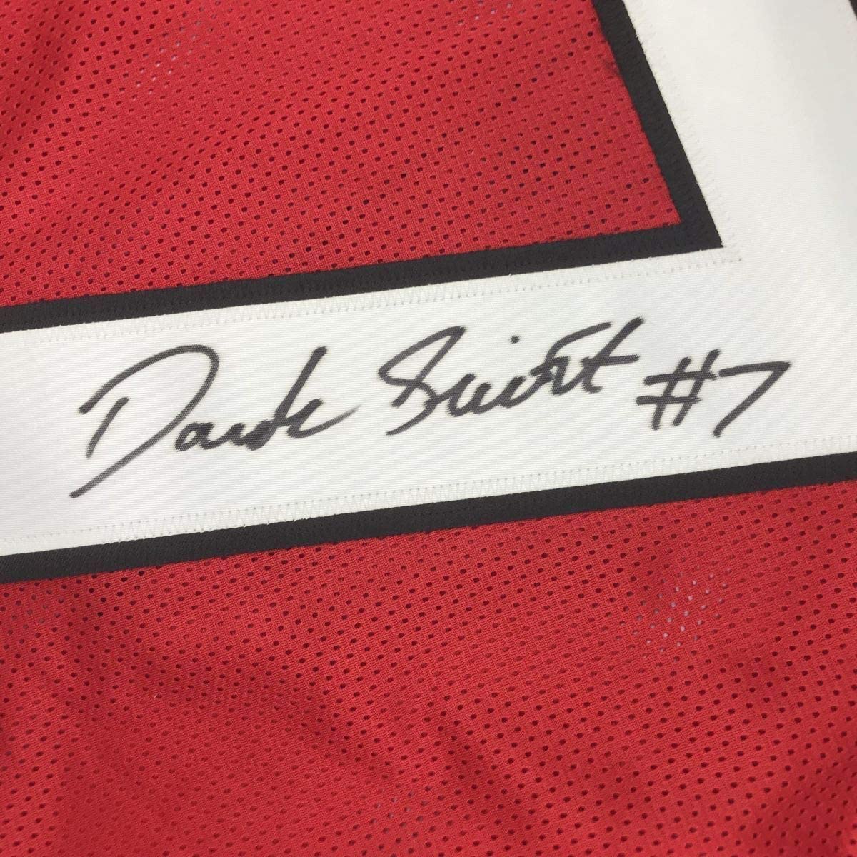 Framed Autographed/Signed D'Andre Swift 35x39 Georgia Red College Football Jersey JSA COA