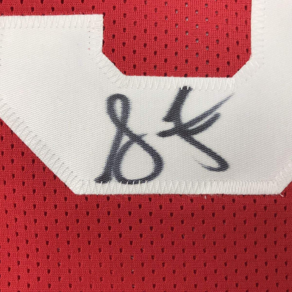 Autographed/Signed Steve Francis Houston Red Basketball Jersey PSA/DNA COA