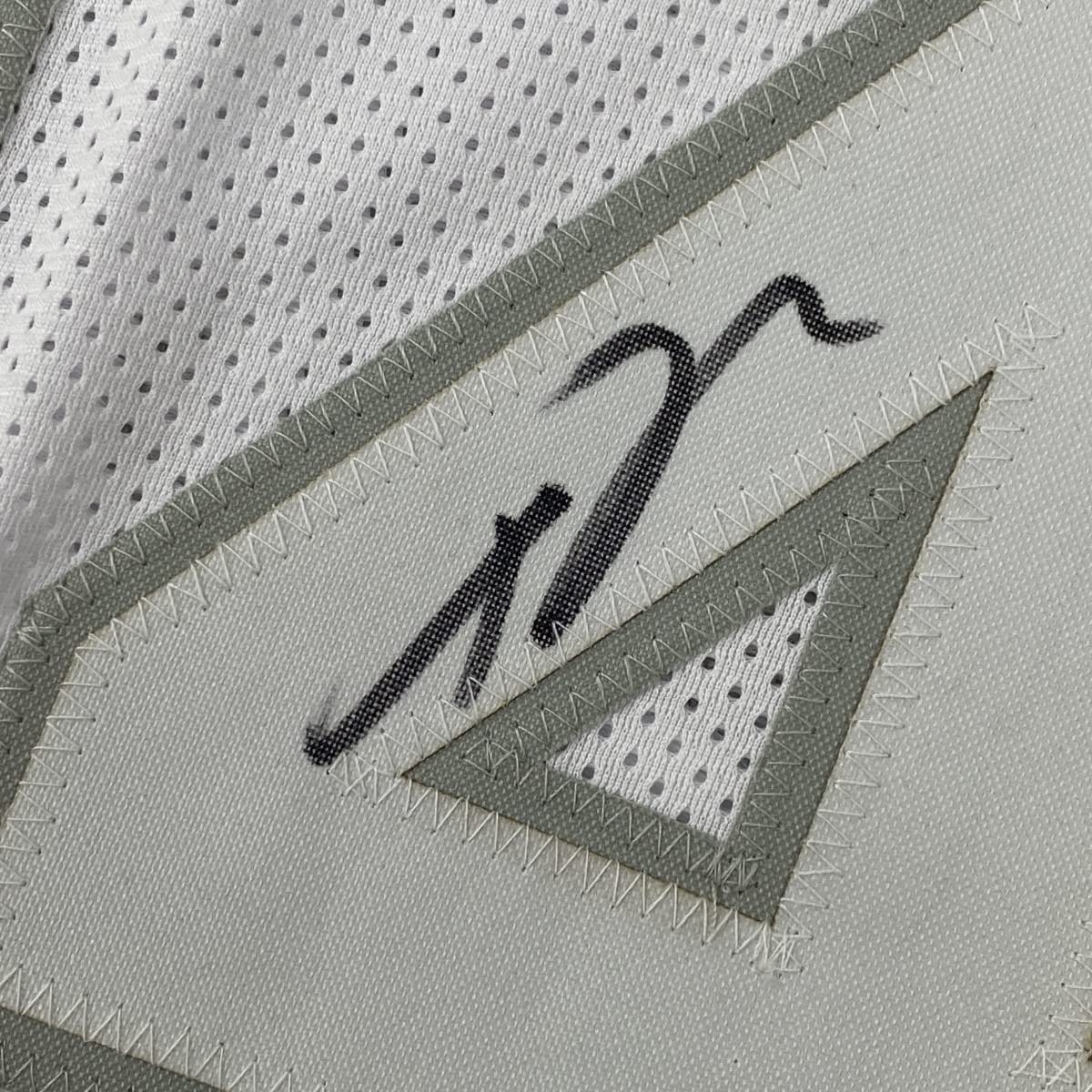 Autographed/Signed Giannis Antetokounmpo Milwaukee White Ice Basketball Jersey JSA COA